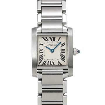 カルティエ タンクフランセーズ SM W51008Q3 シルバー レディース 時計 【中古】【wristwatch】