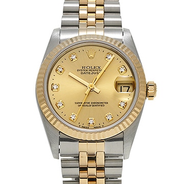 ロレックス デイトジャスト 68273G シャンパン/ダイヤモンド ユニセックス 時計 【中古】【wristwatch】