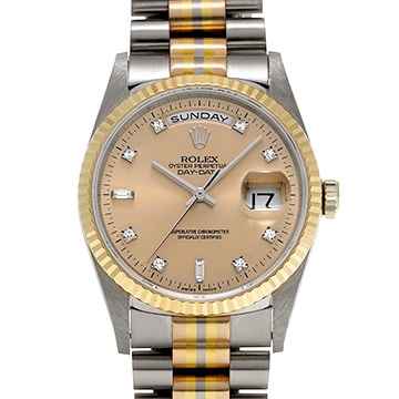 ロレックス デイデイト トリドール 18239ABIC コパー/ダイヤモンド メンズ 時計 【中古】【wristwatch】