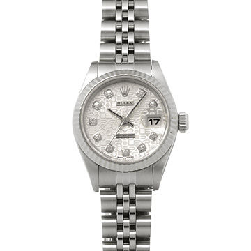 ロレックス デイトジャスト 69174G シルバーコンピュータ/ダイヤモンド レディース 時計 【中古】【wristwatch】