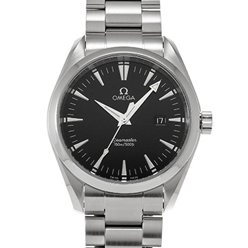 オメガ シーマスター アクアテラ クォーツ 2517.50 ブラック メンズ 時計 【中古】【wristwatch】