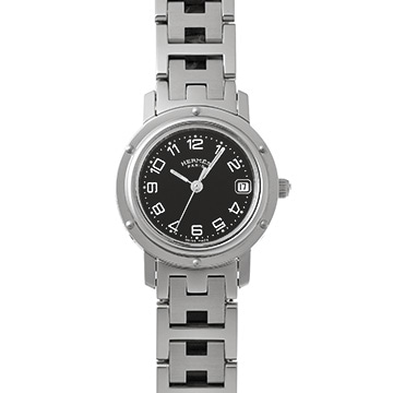 エルメス クリッパー CL4.210 ブラック レディース 時計 【中古】【wristwatch】