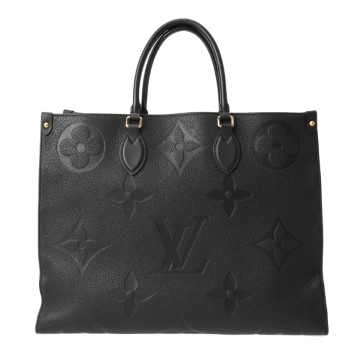 ルイ ヴィトン モノグラムアンプラント オンザゴー GM 2WAY ノワール M44925 レザー ユニセックス バッグ 【中古】【bag】