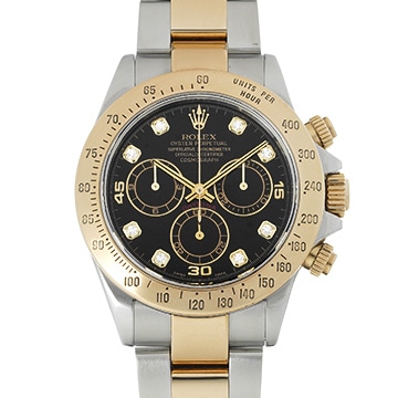 ロレックス コスモグラフ デイトナ 116523G ブラック/ダイヤモンド メンズ 時計 【中古】【wristwatch】