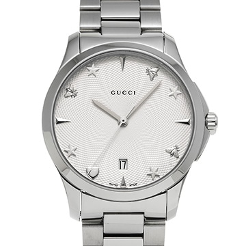 グッチ Gタイムレス YA1264028 シルバー メンズ 時計 【中古】【wristwatch】