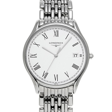 ロンジン リール L4.759.4.11.6 ホワイト メンズ 時計 【中古】【wristwatch】