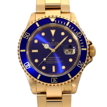 ロレックス サブマリーナ デイト 16618 ブルー メンズ 時計 【中古】【wristwatch】