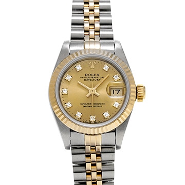 ロレックス デイトジャスト 69173G シャンパン/ダイヤモンド レディース 時計 【中古】【wristwatch】
