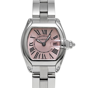 カルティエ ロードスター SM W62017V3 ピンク レディース 時計 【中古】【wristwatch】