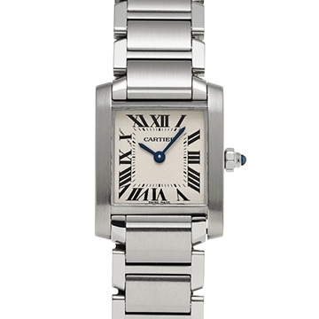 カルティエ タンクフランセーズ SM W51008Q3 シルバー レディース 時計 【中古】【wristwatch】