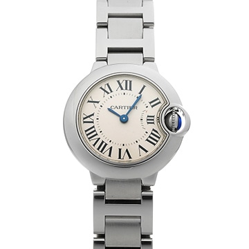 カルティエ バロンブルー ドゥ カルティエ 28mm W69010Z4 シルバー レディース 時計 【中古】【wristwatch】
