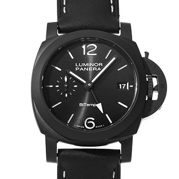 パネライ ルミノール 1950 3デイズ オートマティック GMT チェラミカ PAM01460 ブラック メンズ 時計 【中古】【wristwatch】