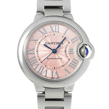 カルティエ バロン ブルー 33mm W6920100 ピンク ユニセックス 時計 【中古】【wristwatch】