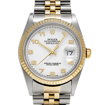 ロレックス デイトジャスト 16233 ホワイト メンズ 時計 【中古】【wristwatch】