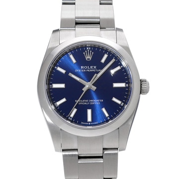 ロレックス オイスターパーペチュアル 34 124200 ブライトブルー ユニセックス 時計 【中古】【wristwatch】