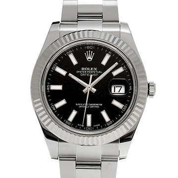ロレックス デイトジャストII 116334 ブラック メンズ 時計 【中古】【wristwatch】