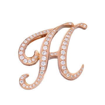 ノンブル イニシャルH ペンダントトップ #L 1.11ct ゴールド K18ピンクゴールド PG レディース ジュエリー 【中古】【jewelry】