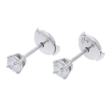 ティファニー ソリティア スタッド ピアス シルバー Pt950プラチナ レディース ジュエリー 【中古】【jewelry】