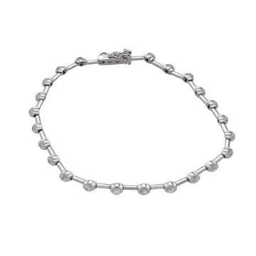 ライン テニスブレスレット 1.25ct シルバー K18ホワイトゴールド WG レディース ジュエリー 【中古】【jewelry】
