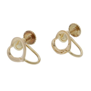 ティファニー オープンハート イヤリング ゴールド K18イエローゴールド YG レディース ジュエリー 【中古】【jewelry】