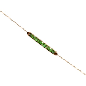 アガット カラーストーン スキニー ブレスレット イエロー K10イエローゴールド YG レディース ジュエリー 【中古】【jewelry】