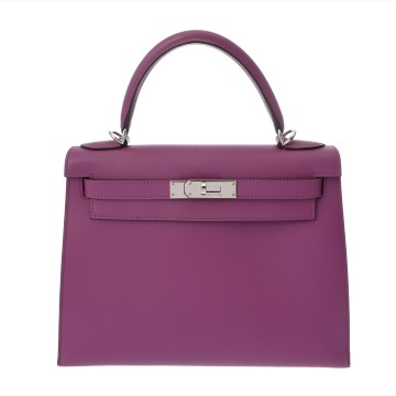エルメス ケリー 28 外縫い 2WAY シクラメン ヴォーエプソン レディース バッグ 【中古】【bag】