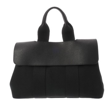 エルメス ヴァルパライソ PM ブラック トワルシェブロン/ヴォーグミ レディース バッグ 【中古】【bag】