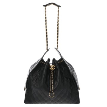 シャネル カンボン ラージ ハンドバッグ ブラック AS5553 グレインドカーフスキン レディース バッグ 【中古】【bag】