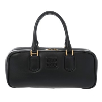 ミュウミュウ アルカディバッグ 2WAY ブラック 5BB148 マテラッセレザー レディース バッグ 【中古】【bag】