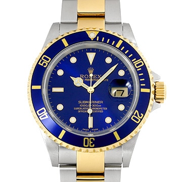 ロレックス サブマリーナ デイト 16613 ブルー メンズ 時計 【中古】【wristwatch】