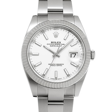 ロレックス デイトジャスト 41 126334 ホワイト メンズ 時計 【中古】【wristwatch】