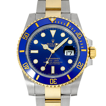 ロレックス サブマリーナ デイト 116613LB ブルー メンズ 時計 【中古】【wristwatch】