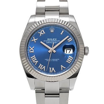 ロレックス デイトジャスト 41 126334 ブライトブルー メンズ 時計 【中古】【wristwatch】