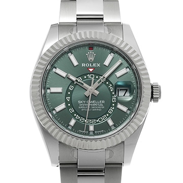 ロレックス スカイドゥエラー 336934 ミントグリーン メンズ 時計 【新品】【wristwatch】