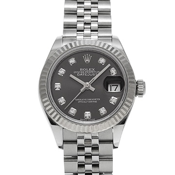 ロレックス レディ デイトジャスト 28 279174G ダークグレー/ダイヤモンド レディース 時計 【中古】【wristwatch】
