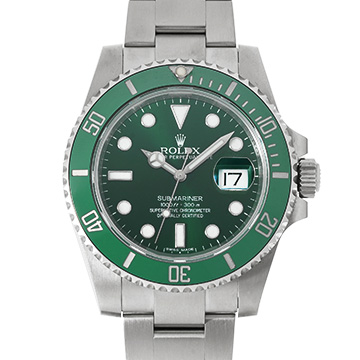 ロレックス サブマリーナ デイト 116610LV グリーン メンズ 時計 【中古】【wristwatch】