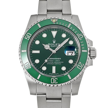 ロレックス サブマリーナ デイト 116610LV グリーン メンズ 時計 【中古】【wristwatch】