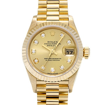ロレックス デイトジャスト 79178G シャンパン/ダイヤモンド レディース 時計 【中古】【wristwatch】