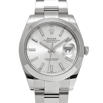 ロレックス デイトジャスト 41 126300 シルバー メンズ 時計 【中古】【wristwatch】
