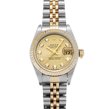 ロレックス デイトジャスト 26 69173G シャンパン/ダイヤモンド レディース 時計 【中古】【wristwatch】