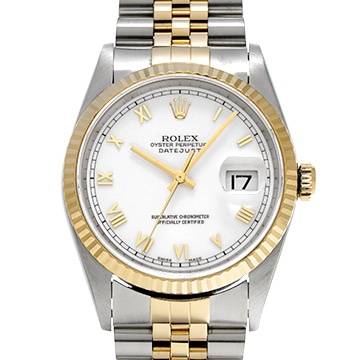 ロレックス デイトジャスト 16233 ホワイト メンズ 時計 【中古】【wristwatch】