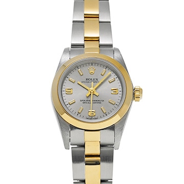 ロレックス オイスターパーペチュアル 76183 グレー レディース 時計 【中古】【wristwatch】