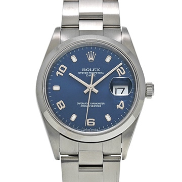 ロレックス オイスターパーペチュアル デイト 15200 ブルー メンズ 時計 【中古】【wristwatch】