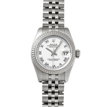 ロレックス デイトジャスト 26 179174 ホワイト レディース 時計 【中古】【wristwatch】