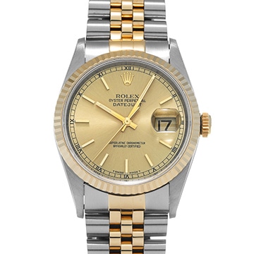 ロレックス デイトジャスト 16233 シャンパン メンズ 時計 【中古】【wristwatch】