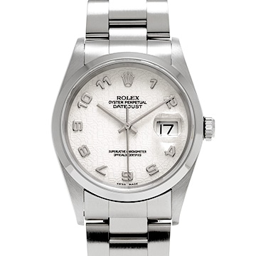 ロレックス デイトジャスト 36 16200 アイボリーコンピュータ メンズ 時計 【中古】【wristwatch】