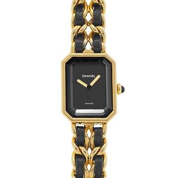 シャネル プルミエール L H0001 ブラック レディース 時計 【中古】【wristwatch】
