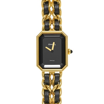 シャネル プルミエール M H0001 ブラック レディース 時計 【中古】【wristwatch】