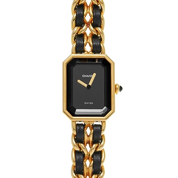 シャネル プルミエール L H0001 ブラック レディース 時計 【中古】【wristwatch】