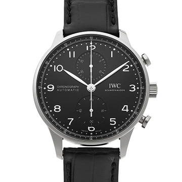 IWC ポルトギーゼ クロノグラフ IW371609 ブラック メンズ 時計 【中古】【wristwatch】